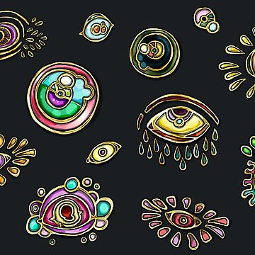 Artwork thumbnail, Gold Deco Eyes by werewolfmack