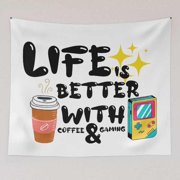 Item preview, Life Is Better With Coffee And Gaming designed and sold by Xrizen  Designs.