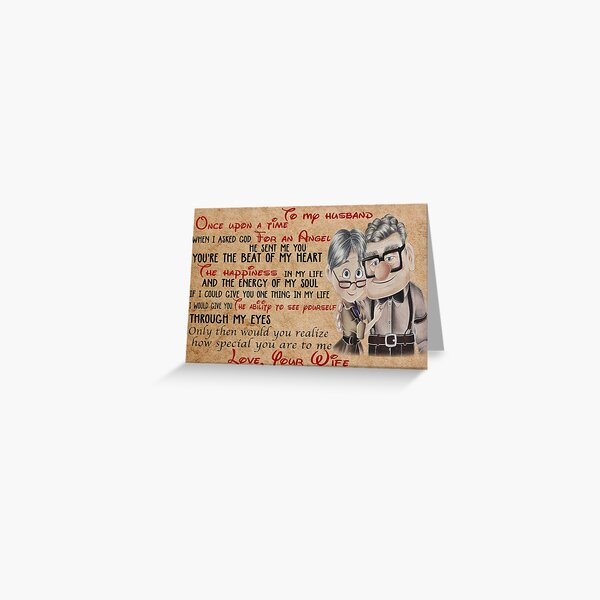Carl And Ellie To My Husband Once Upon A Time, From Wife To Husband Greeting Card