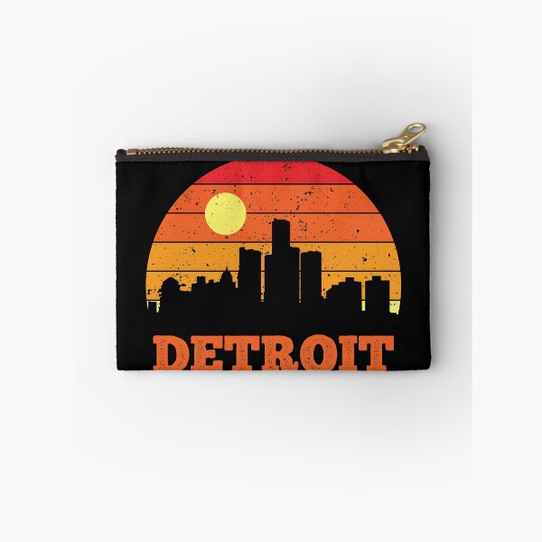 Item preview, Detroit City Skyscraper Skylines Vintage Sunset Retro Silhouette designed and sold by 24FAHSION.