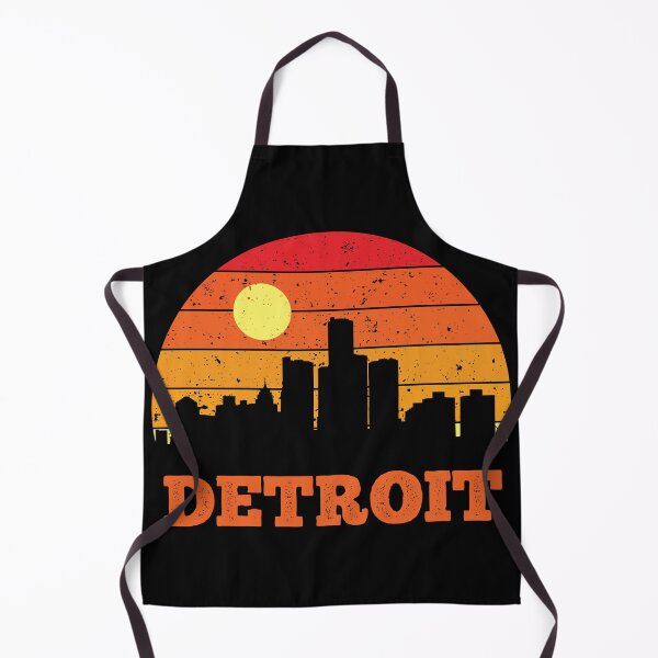 Item preview, Detroit City Skyscraper Skylines Vintage Sunset Retro Silhouette designed and sold by 24FAHSION.