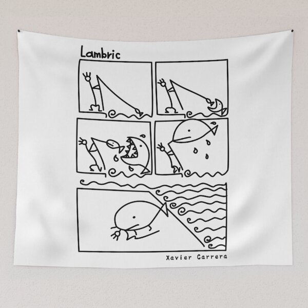 Item preview, Fishing trouble - fishing stickers black & white designed and sold by Francesc Xavier Carrera Güenaga.