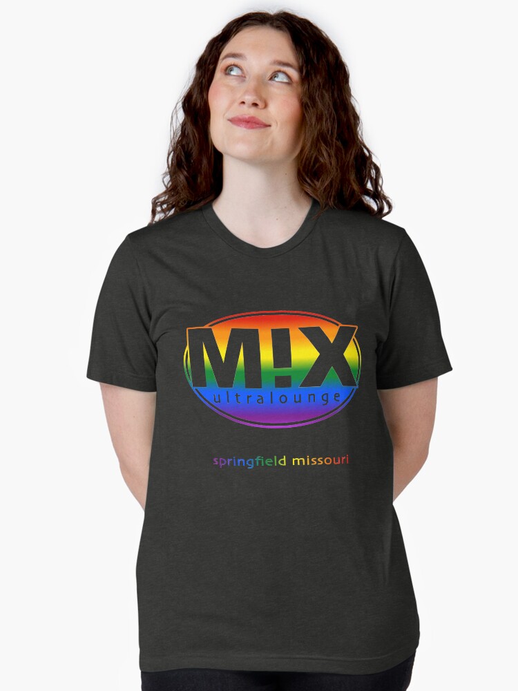 Thumbnail 2 of 7, Tri-blend T-Shirt, Mix Ultralounge Rainbow Logo on Black designed and sold by jeremyrick.