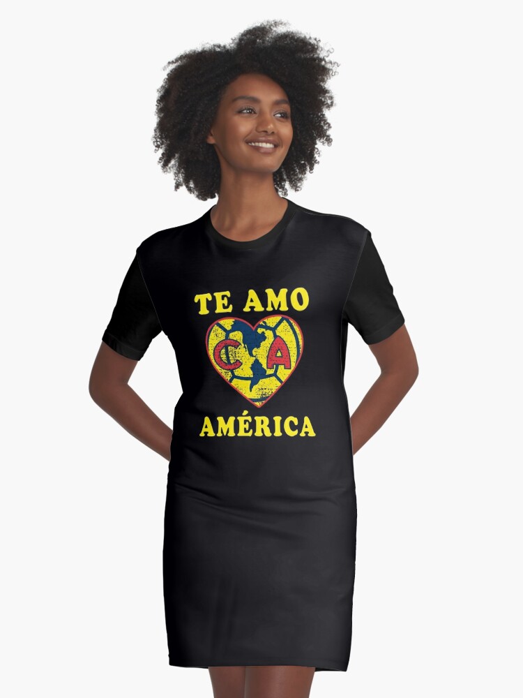 Vestido camiseta «Las Aguilas De Club America - Te Amo America Selección  Mexicana De Fútbol Regalos Para La Familia.» de masterbones | Redbubble