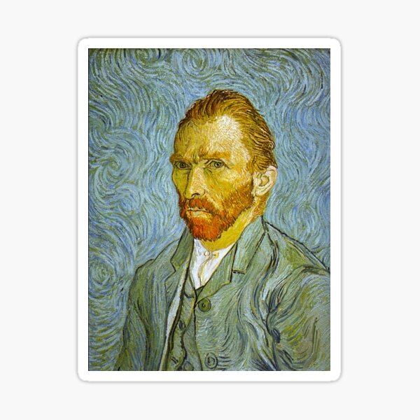 'Self Portrait' by Vincent Van Gogh (Reproduction) Sticker