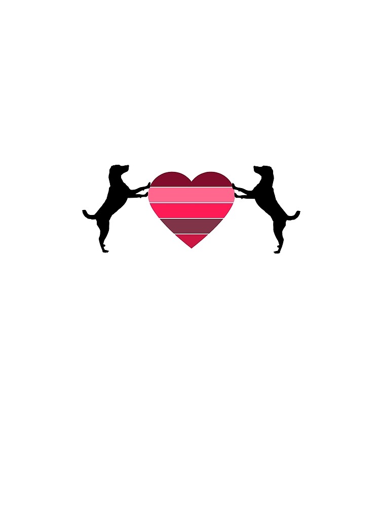 Valentine's Rose Red Happy Dogs by mikepil