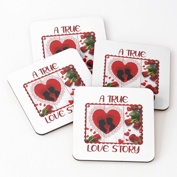 Item preview, A True Love Story - Classic Red Roses Valentine designed and sold by PawsitiveMum.