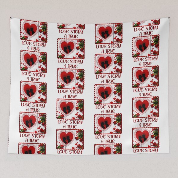 Item preview, A True Love Story - Classic Red Roses Valentine designed and sold by PawsitiveMum.