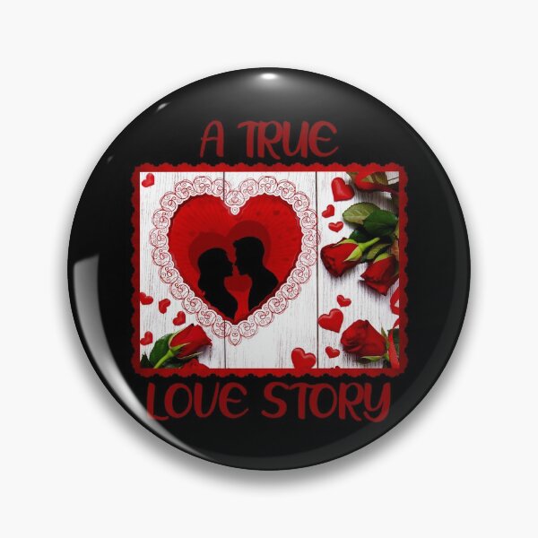 Item preview, A True Love Story - Classic Red Roses Valentine (on Black) designed and sold by PawsitiveMum.