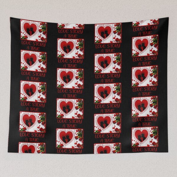 Item preview, A True Love Story - Classic Red Roses Valentine (on Black) designed and sold by PawsitiveMum.