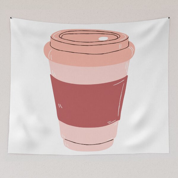 Item preview, Hand Drawn Pink Travel Coffee Mug designed and sold by natalieritchie.