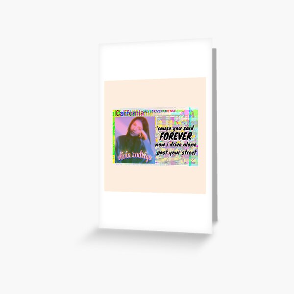 Licencia de conducir de Olivia Rodrigo Tarjetas de felicitación