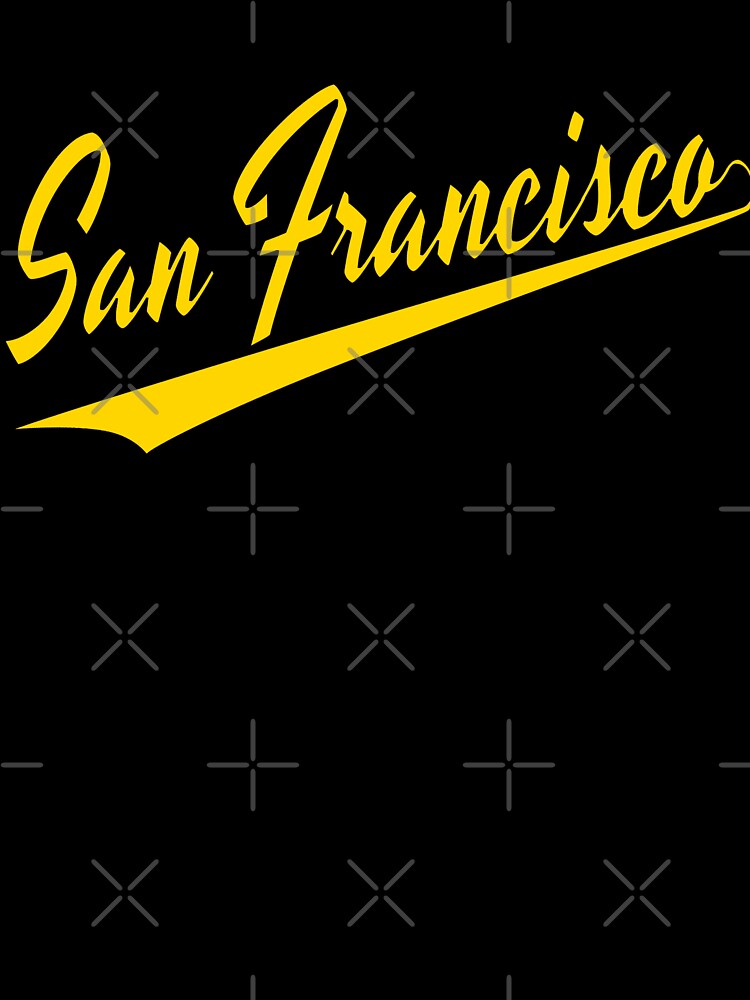 SAN FRANSCISCO CALIFORNIA SPORTS SCRIPT (ORANGE) Sticker for Sale by  enigmaticone