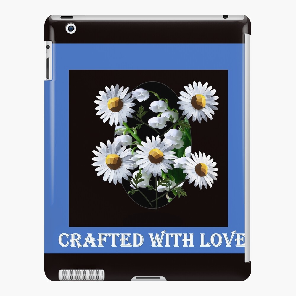 Crafted with love Lilies of the valley and white daisies iPad Case & Skin