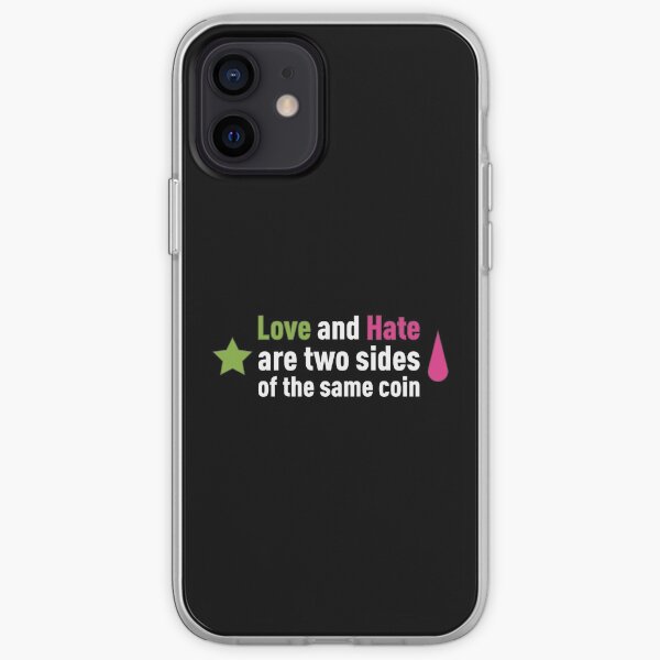 Love and Hate are two sides of the same coin! (Black BG) iPhone Soft Case