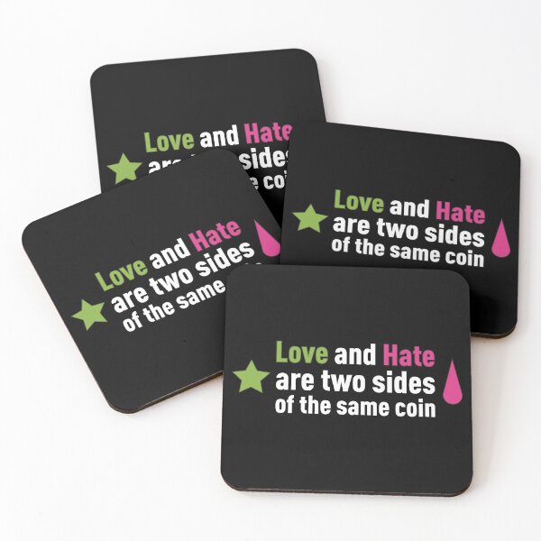 Item preview, Love and Hate are two sides of the same coin! (Black BG) designed and sold by FilipeFerreira.