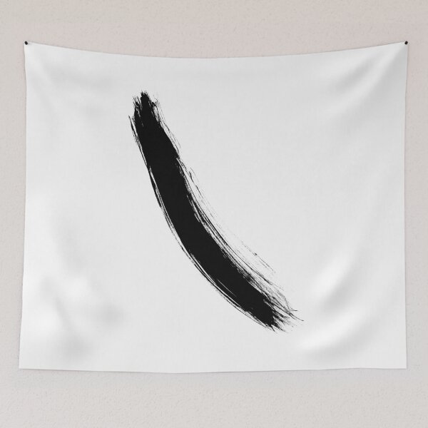 Item preview, Minimalist black brush stroke. Black and white abstract. designed and sold by PandaAvenue.