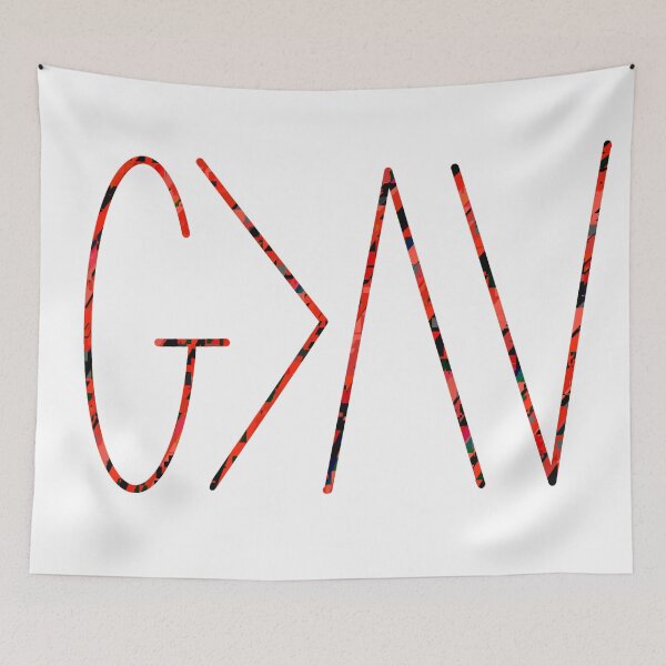 Item preview, Red and Black Marble God is Greater than the Ups and Downs designed and sold by SM27335.