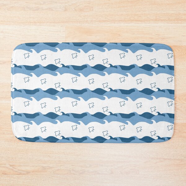 Item preview, Lovely Beautiful Blue Colored Plover Over Wave Pattern designed and sold by kickwear-com.