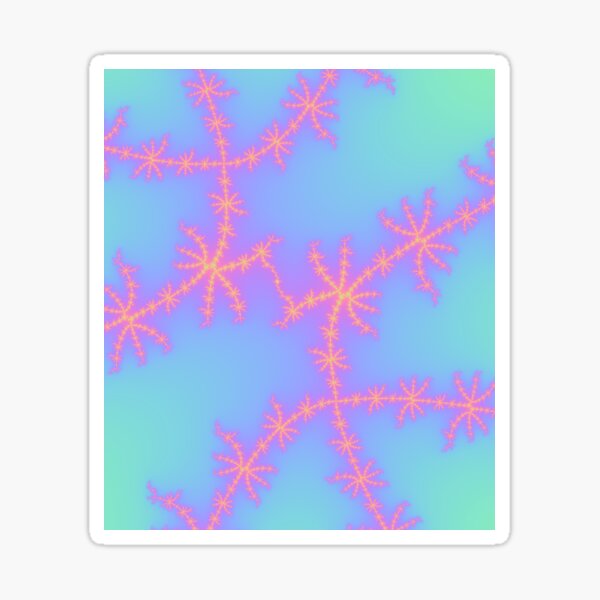 fractal strike in pastel sea green Sticker