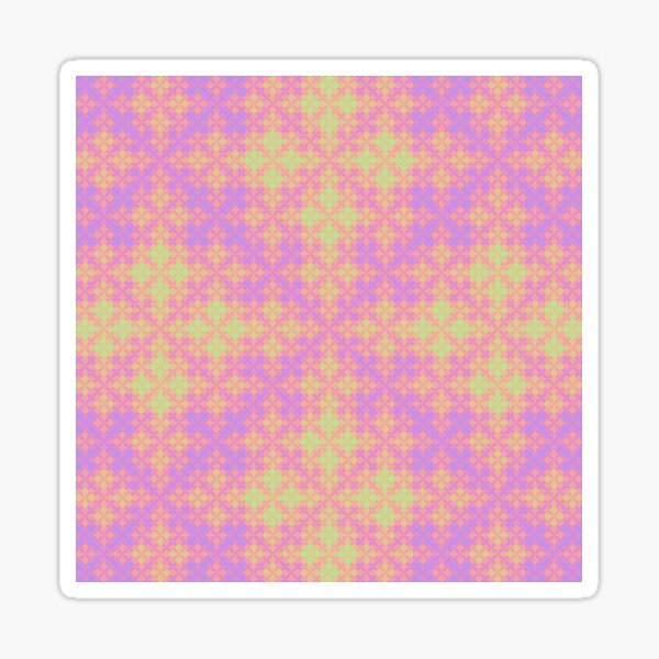 Pastel Sierpinski Fractal Clover Sticker