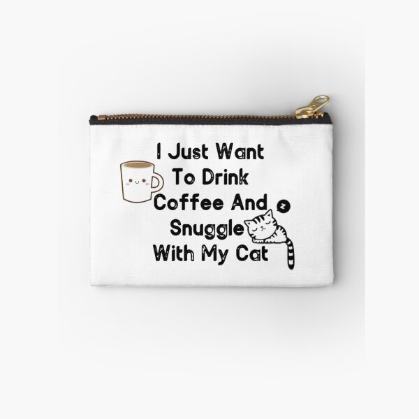 Aperçu de l'œuvre Je veux juste boire du café et me blottir contre mon chat créée et vendue par Sam-wong.