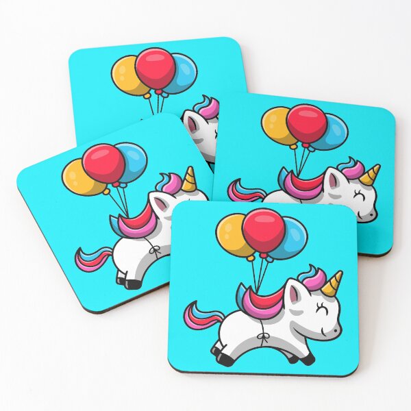 Item preview, Cute unicorn floating with a balloon designed and sold by crazy merchs.