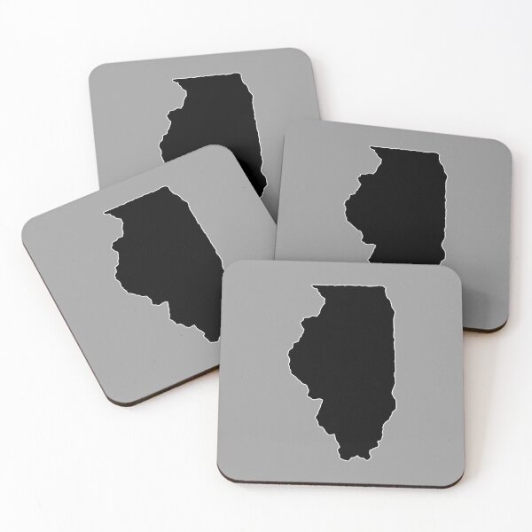 Item preview, Simple Black American State - Illinois designed and sold by Mustard Prophet.