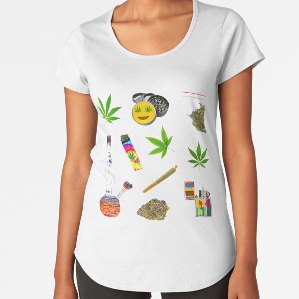 ADVISORY BOARD CRYSTALS Cannabis Leaf T-Shirt 3/4 Sleeves White
