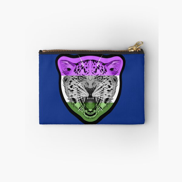 Item preview, Gender Queer Jaguar illustrated Jaguar PRIDE series gender queer pride flag designed and sold by WalkingInNature.