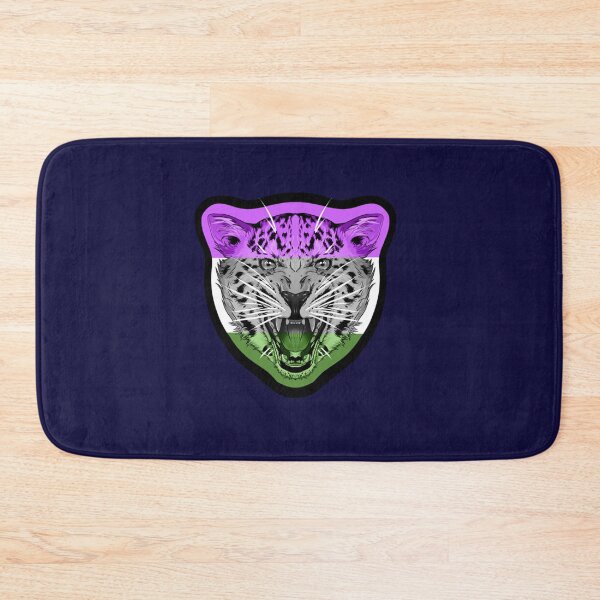 Item preview, Gender Queer Jaguar illustrated Jaguar PRIDE series gender queer pride flag designed and sold by WalkingInNature.