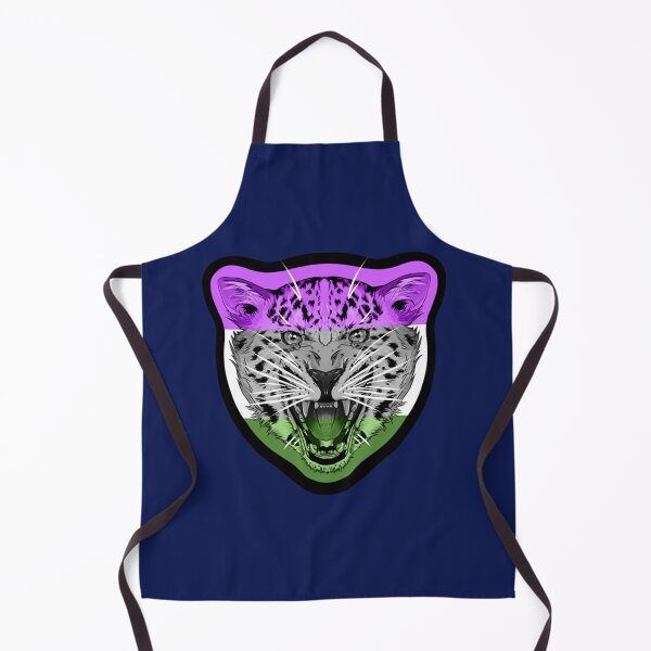Item preview, Gender Queer Jaguar illustrated Jaguar PRIDE series gender queer pride flag designed and sold by WalkingInNature.
