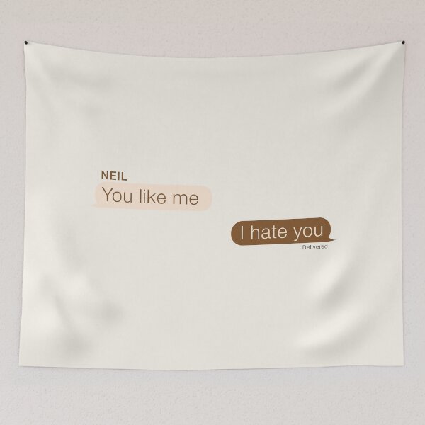 Item preview, "You like me," "I hate you" andreil aftg quote designed and sold by oeufcreatif.
