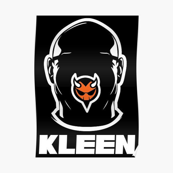 Mr. Kleen White on Black Poster