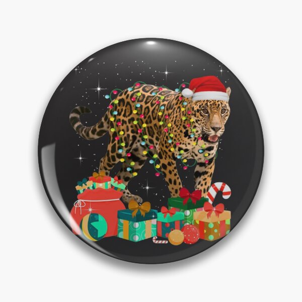 Item preview, Jaguar Christmas Lights Gift For Family Jaguar Christmas Hat Lights Family Xmas Gift Love Animals designed and sold by WalkingInNature.
