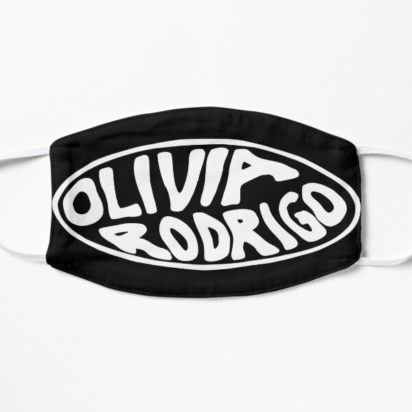 Olivia Rodrigo logo white mask Flat Mask
