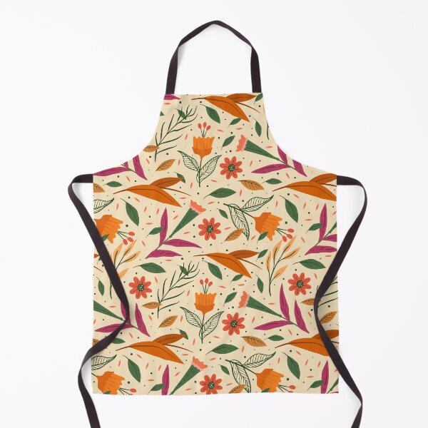 Item preview, Hand painted orange exotic floral pattern designed and sold by crazy merchs.