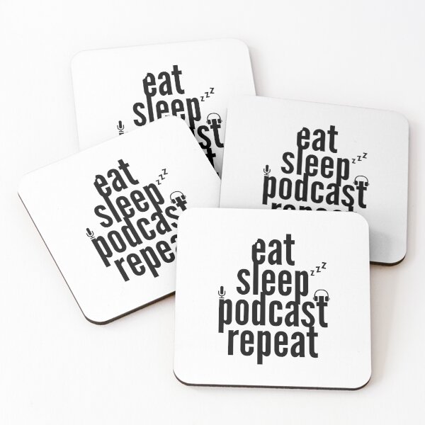 Item preview, Eat Sleep Podcast Repeat | Cool Podcaster designed and sold by CozyMarket.