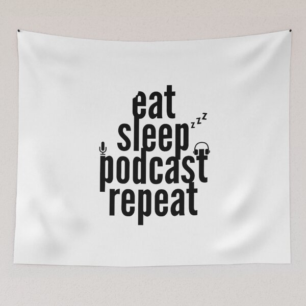 Item preview, Eat Sleep Podcast Repeat | Cool Podcaster designed and sold by CozyMarket.