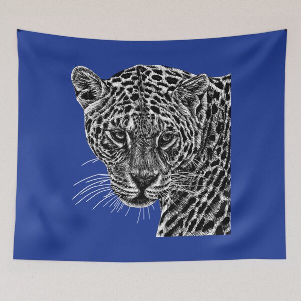 Item preview, Jaguar Jaguar cat ink illustration designed and sold by WalkingInNature.