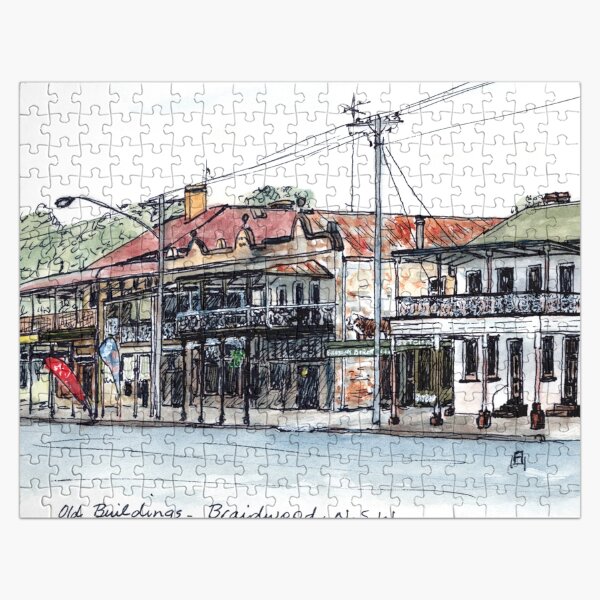Australian Scene - Historic buildings, Braidwood, NSW, Aus. Jigsaw Puzzle