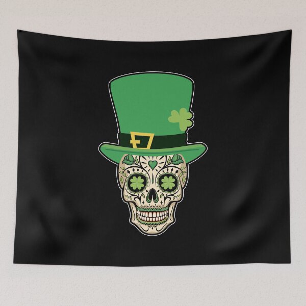 Item preview, St Patrick's Day Sugar Skull Calavera designed and sold by EstelleStar.
