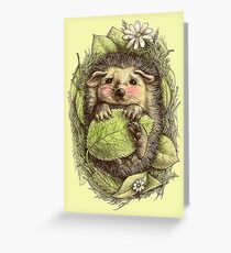 Little hedgehog colored Greeting Card