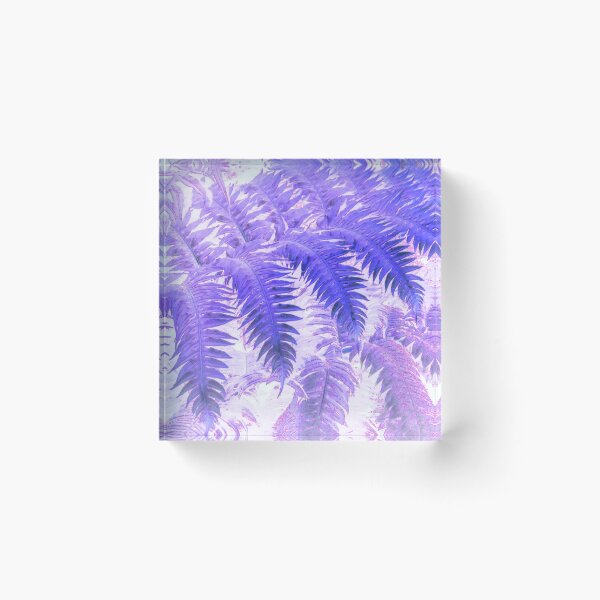 Item preview, purple and white abstract pattern fern leaves designed and sold by nataliavavilina.