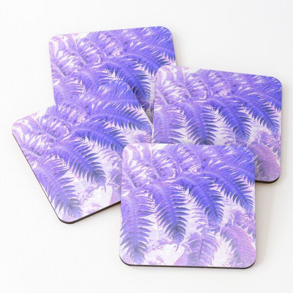 Item preview, purple and white abstract pattern fern leaves designed and sold by nataliavavilina.