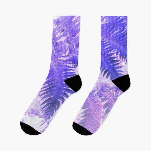 Item preview, purple and white abstract pattern fern leaves designed and sold by nataliavavilina.