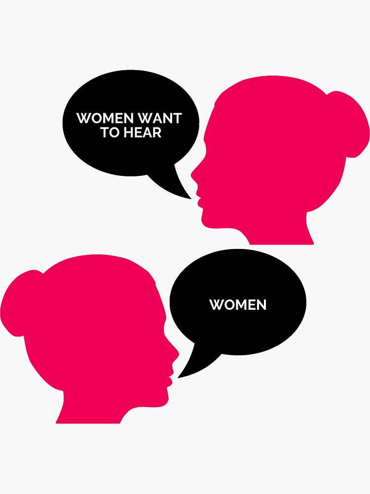 Thumbnail 3 of 3, Sticker, Women Want to Hear Women designed and sold by thewomencountry.