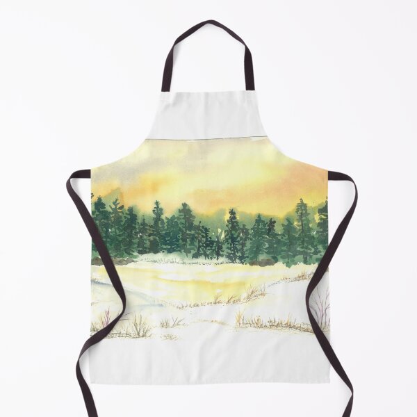 Item preview, Sumac- Watercolor Pines Winter Sunset designed and sold by Bunkhouse.