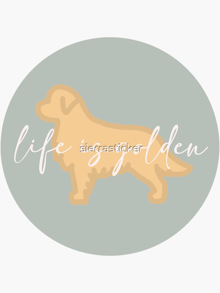 Thumbnail 3 von 3, Sticker, DAS LEBEN IST GOLDEN BLAU designt und verkauft von sierrasticker.
