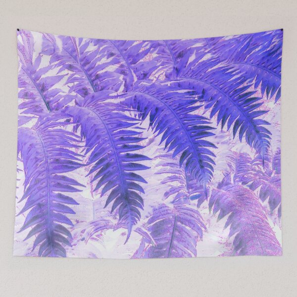 Item preview, purple and white abstract pattern fern leaves designed and sold by nataliavavilina.